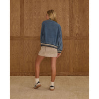 Rylee and Cru Indigo Denim Teen Varsity Jacket
