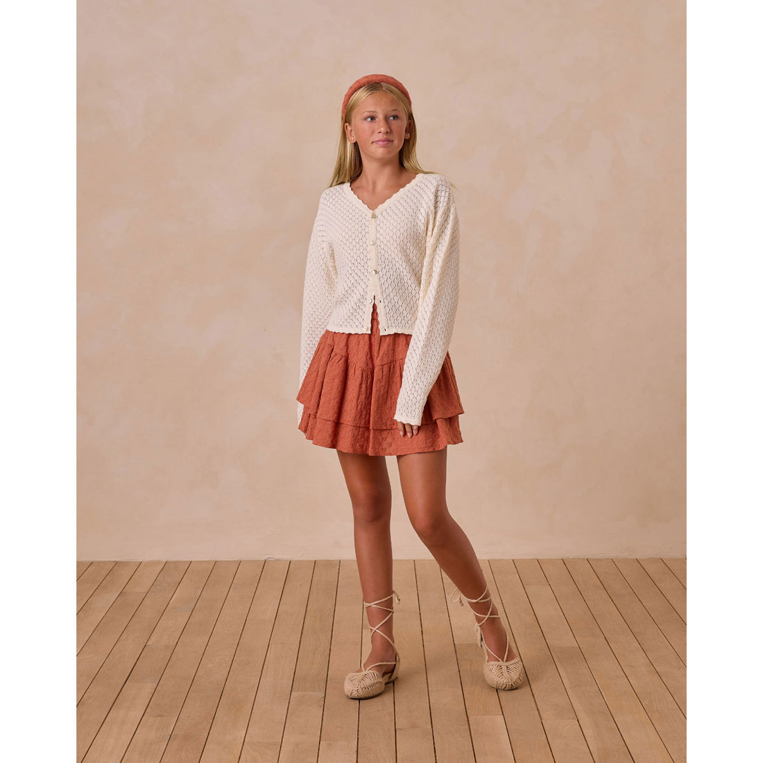 Rylee and Cru Ivory Ella Cardigan