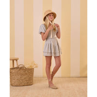 Rylee and Cru Seafoam Tiered Mini Skirt