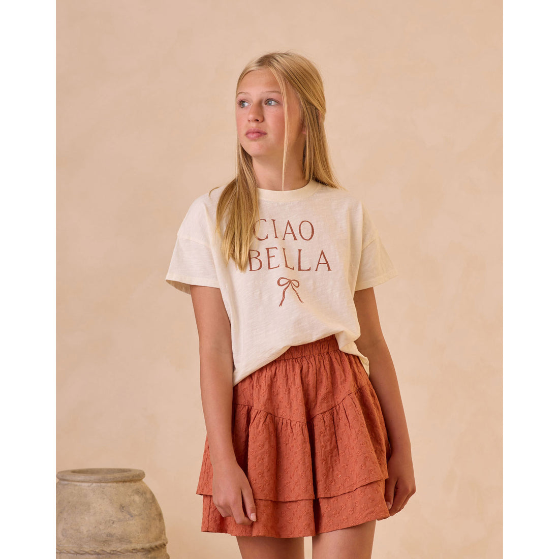 Rylee and Cru Poppy Tiered Mini Skirt