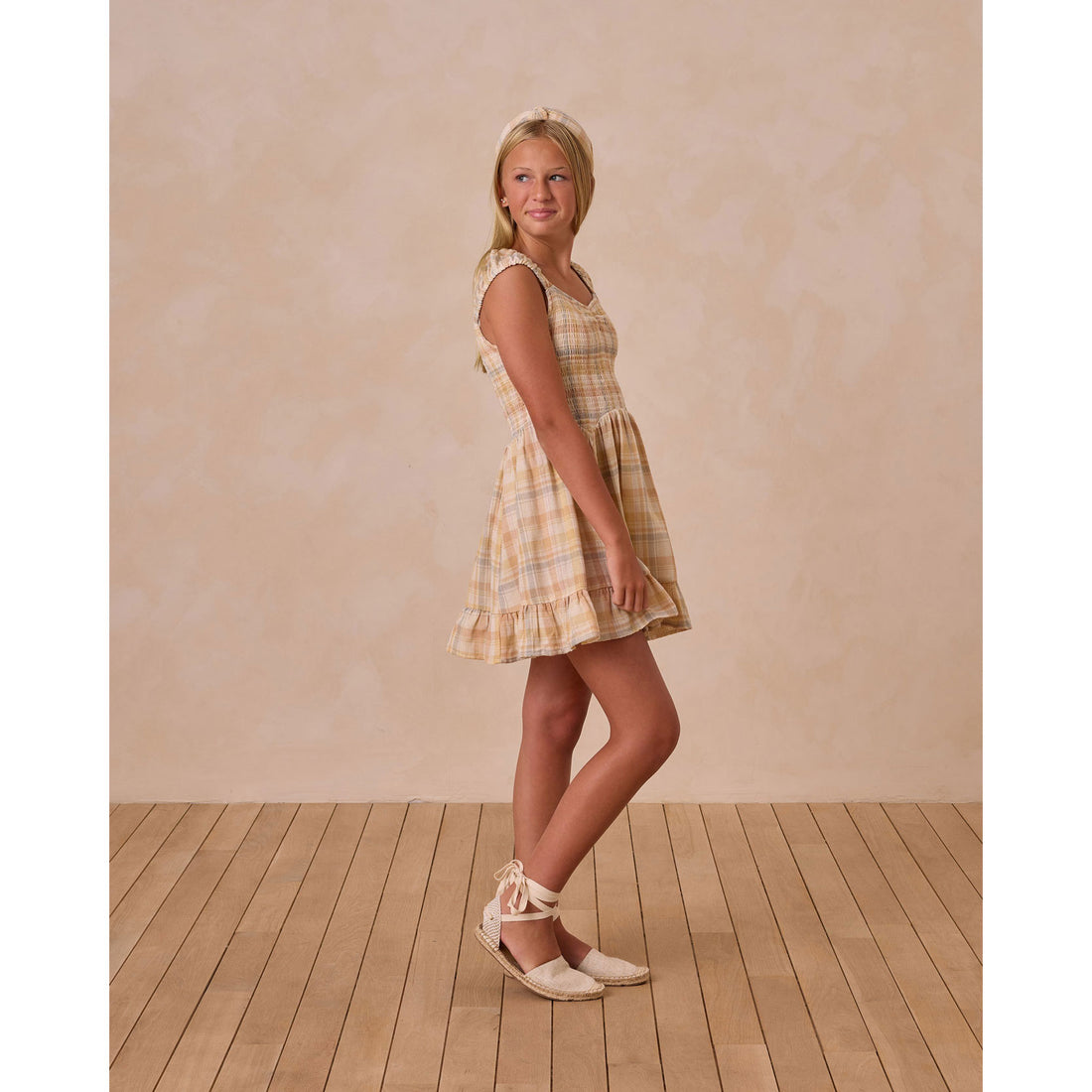 Rylee and Cru Pastel Plaid Kalina Dress