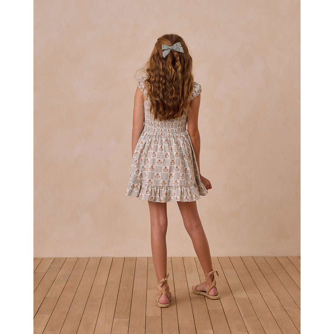 Rylee and Cru Ivory Garden Grid Kalina Dress