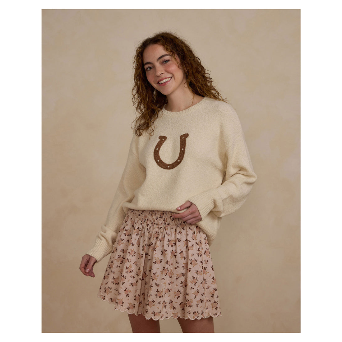 Rylee and Cru Natural Horseshoe Cassidy Womens Sweater
