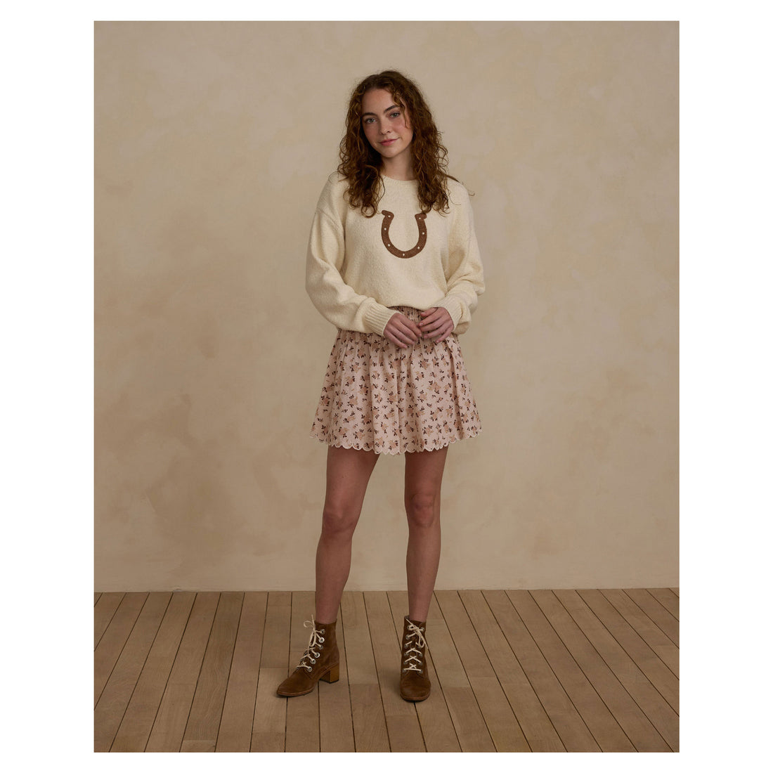 Rylee and Cru Natural Horseshoe Cassidy Womens Sweater