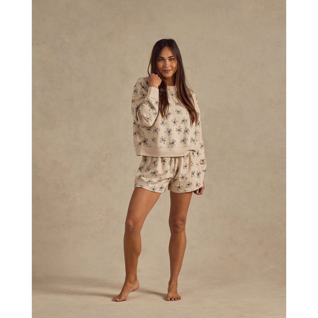 Rylee and Cru Sketchy Fleur Boxy Pullover
