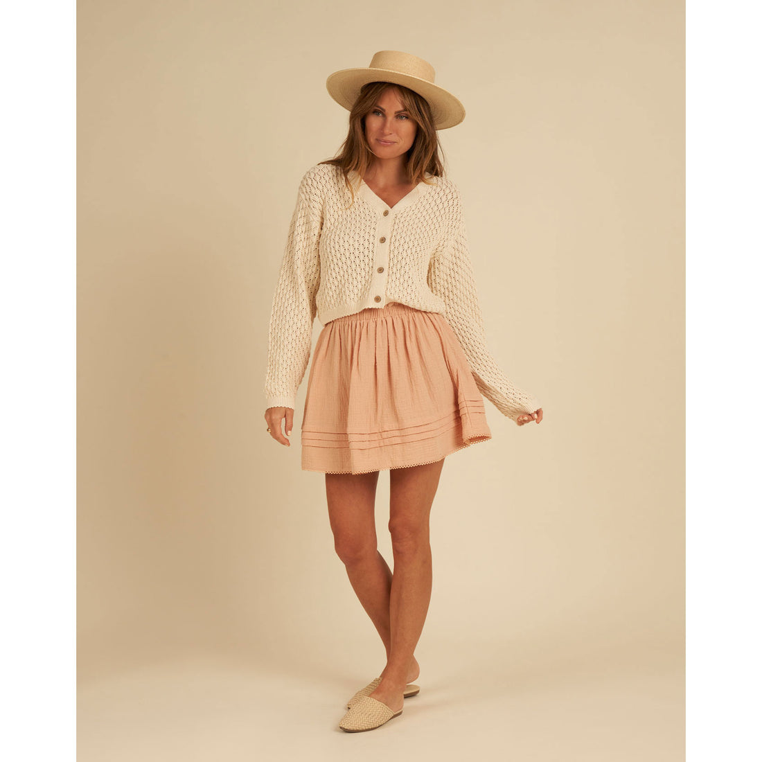 Rylee and Cru Apricot Womens Mae Skirt