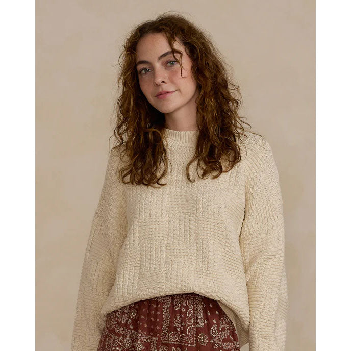 Rylee and Cru Natural Check Carolina Women Sweater