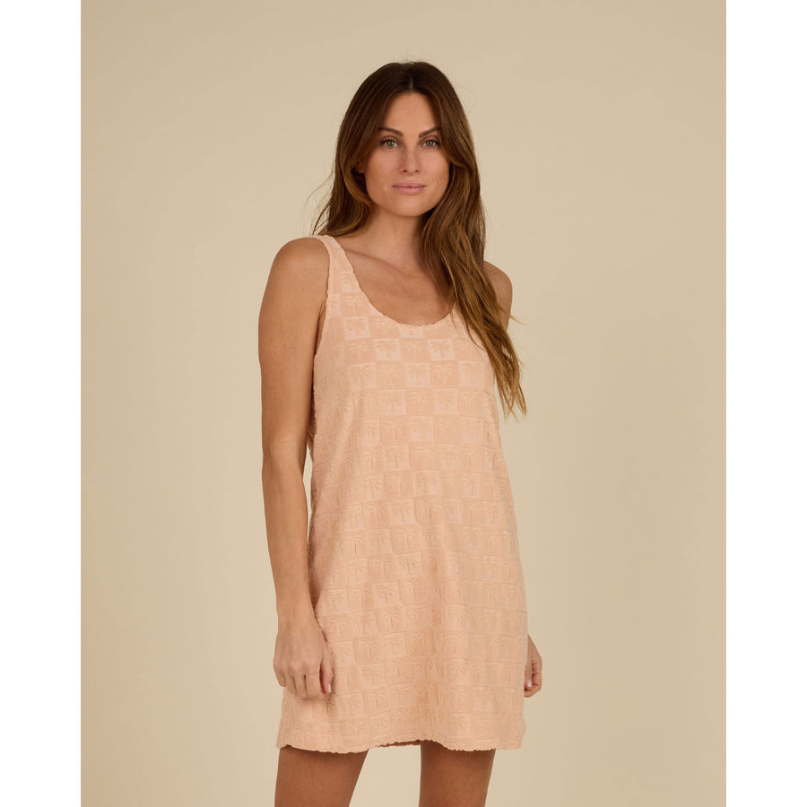Rylee and Cru Apricot Womens Terry Tank Dress