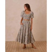 Rylee and Cru Gardenia Ruffle Tiered Women Maxi Skirt