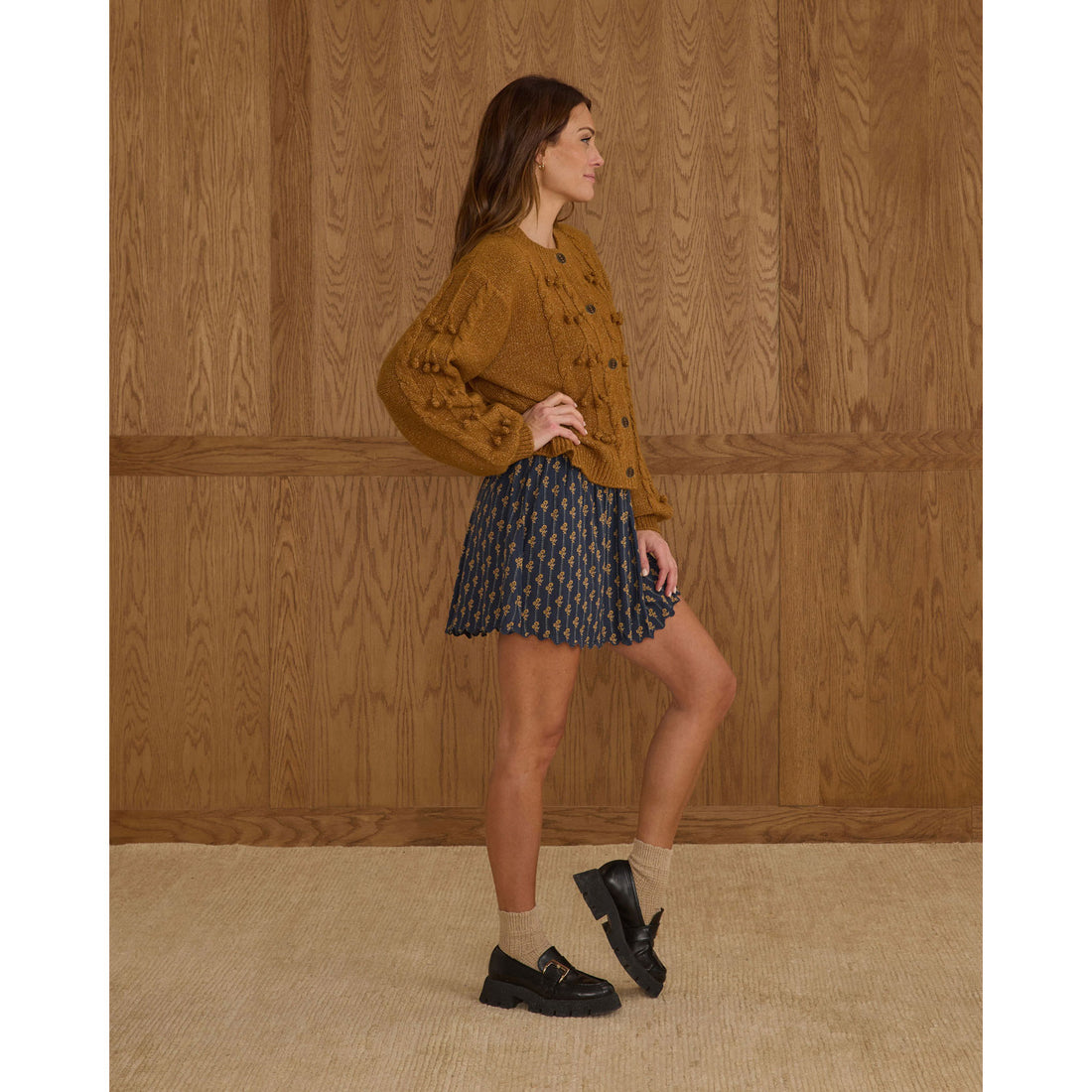 Rylee and Cru Golden Women Bobble Cardigan
