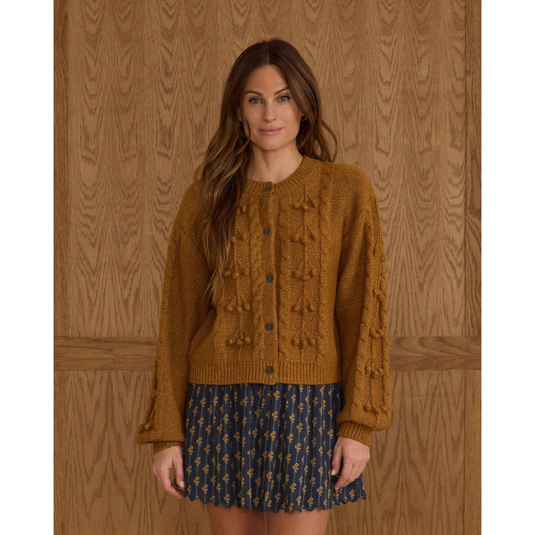 Rylee and Cru Golden Women Bobble Cardigan