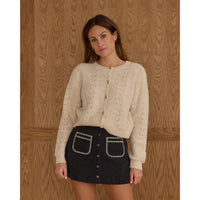 Rylee and Cru Heathered Oatmeal Women Cheyenne Cardigan