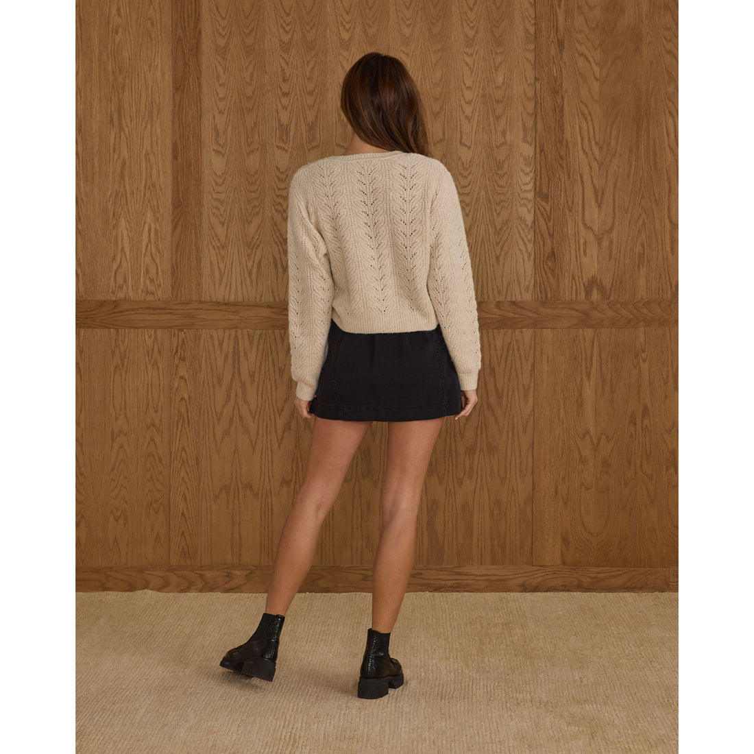 Rylee and Cru Heathered Oatmeal Women Cheyenne Cardigan