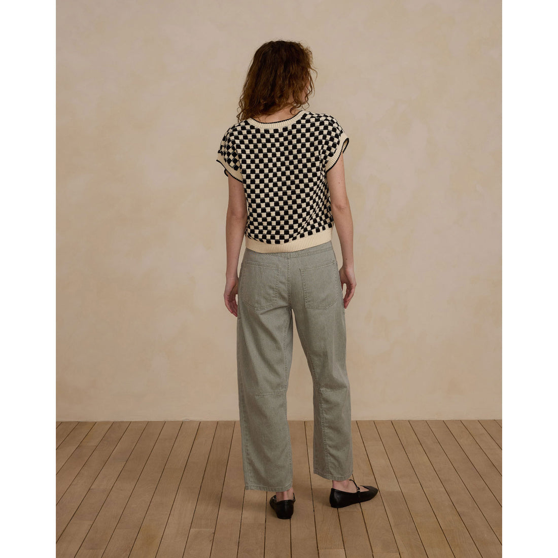 Rylee and Cru Check Sweater Women Vest