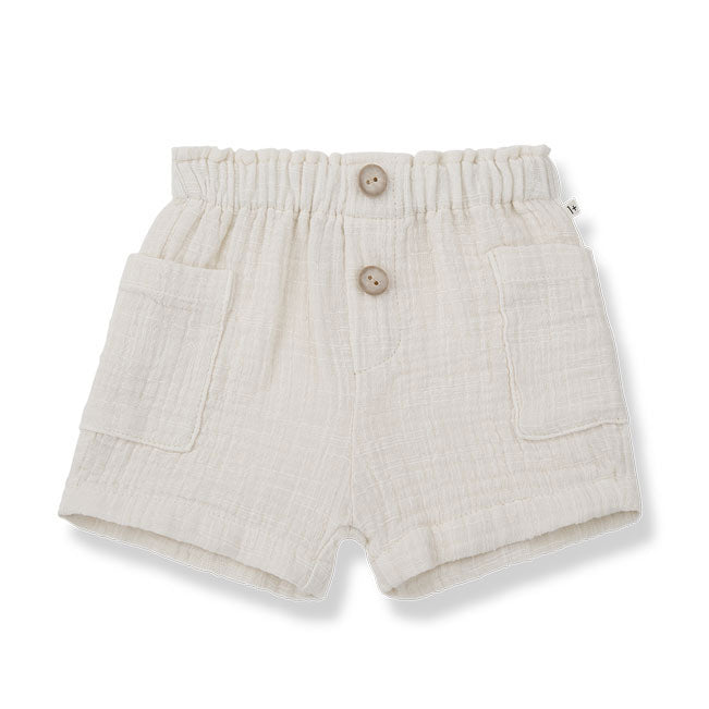 1+ in the Family  Off White Ricky Baby Bermudas