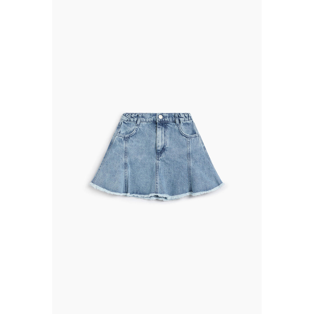 The New Society Mid Blue Denim Ridge Skirt