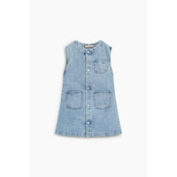 The New Society Mid Blue Denim Ridge Special Pinafore