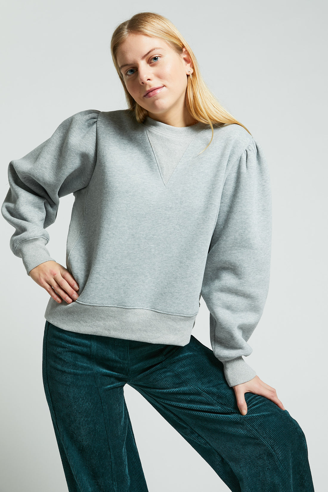 Indee Grey Round Neck Sweatshirt