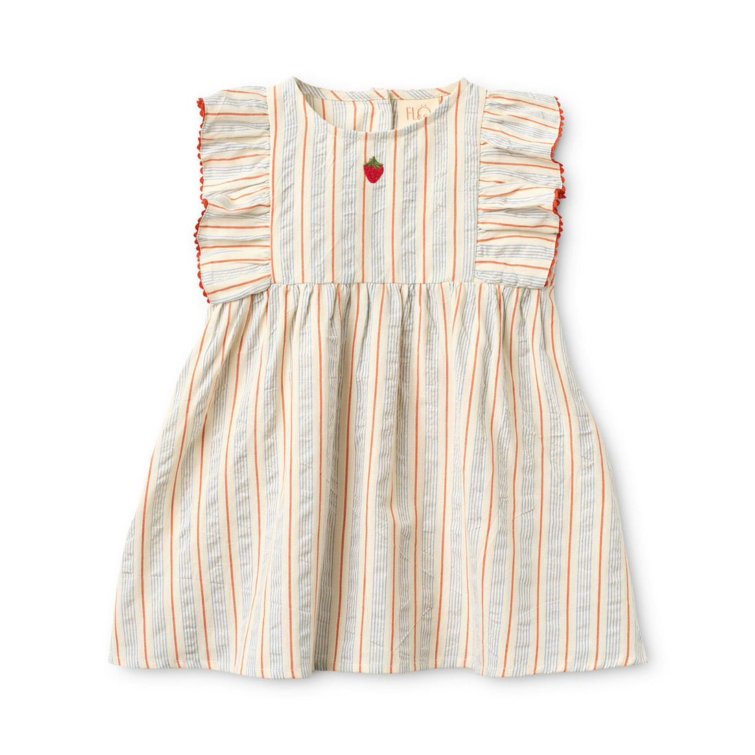 Floss Blue/Tangerine Stripe Robin Dress