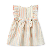 Floss Blue/Tangerine Stripe Robin Dress