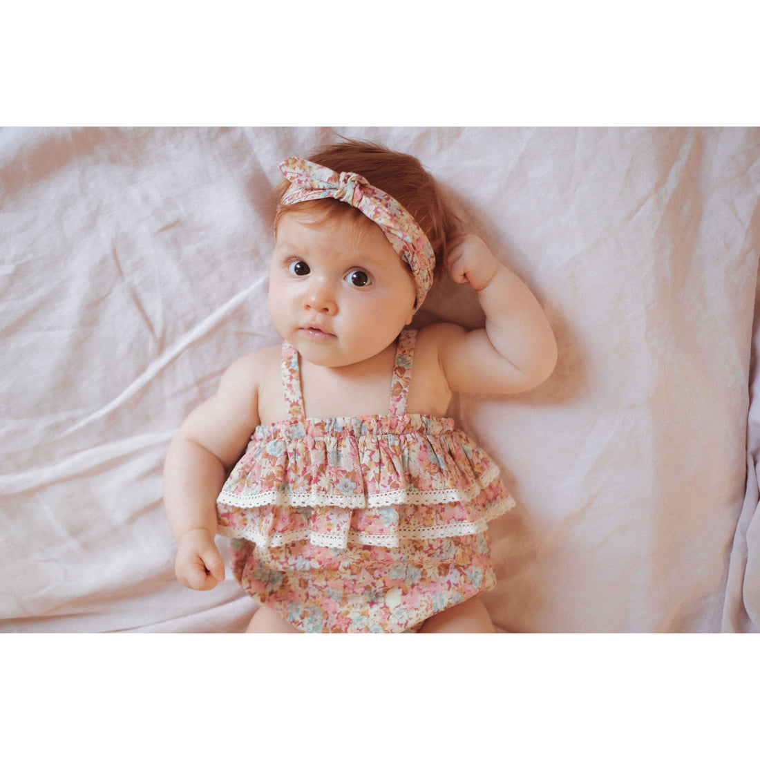 Louise Misha Pink Sweet Pastel Kumal Romper