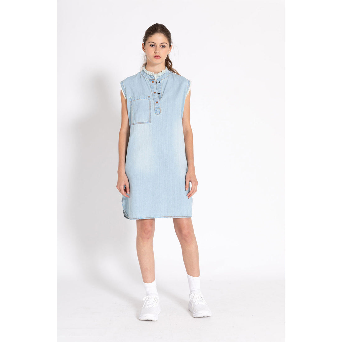 Finger In The Nose Blue Denim Sleeveless Rosie Dress