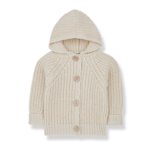 1+ in the Family Ecru Ross Hooded Jacket