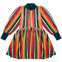 The Middle Daughter Multi Stripe Round Up Dress