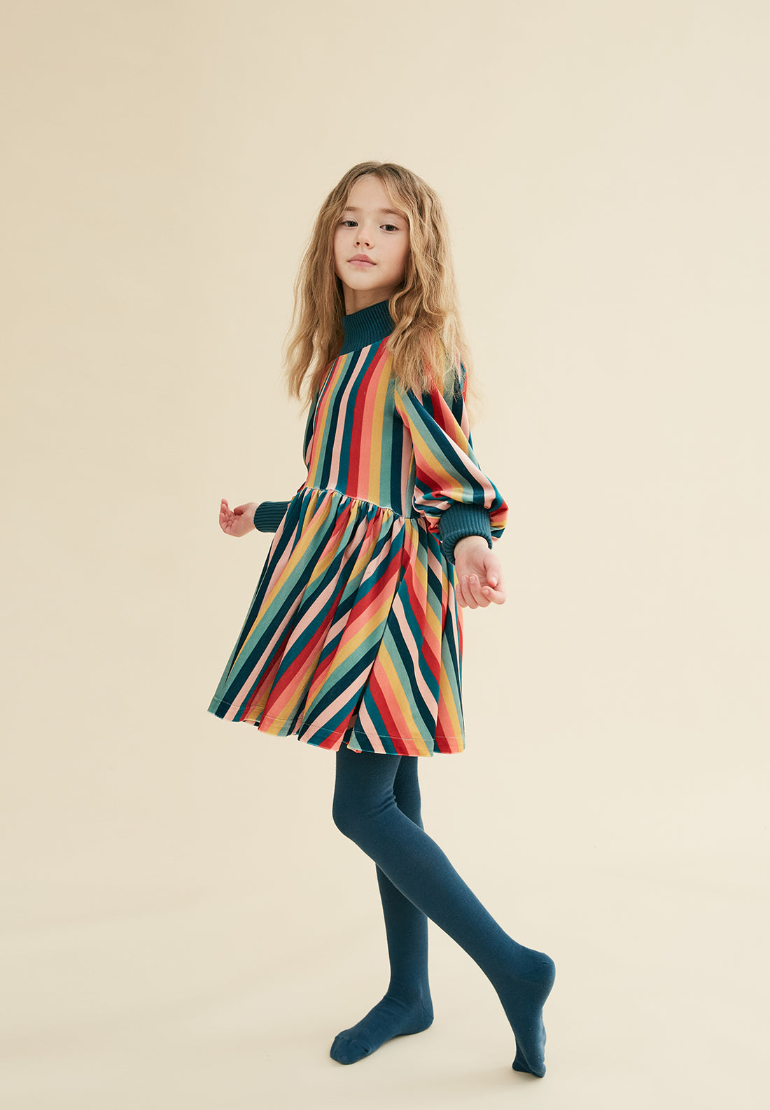 The Middle Daughter Multi Stripe Round Up Dress