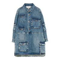 Finger in the Nose  Blue Denim Multi Pocket Ruth Dress