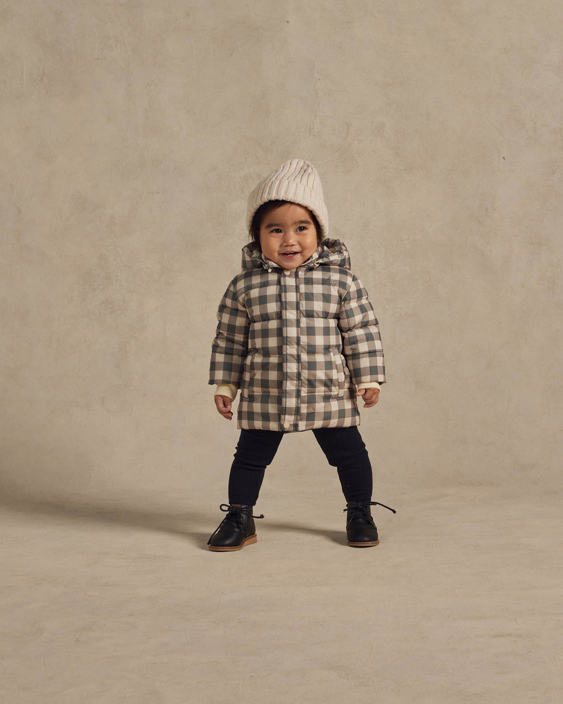 Rylee and Cru Charcoal Check Ski Jacket