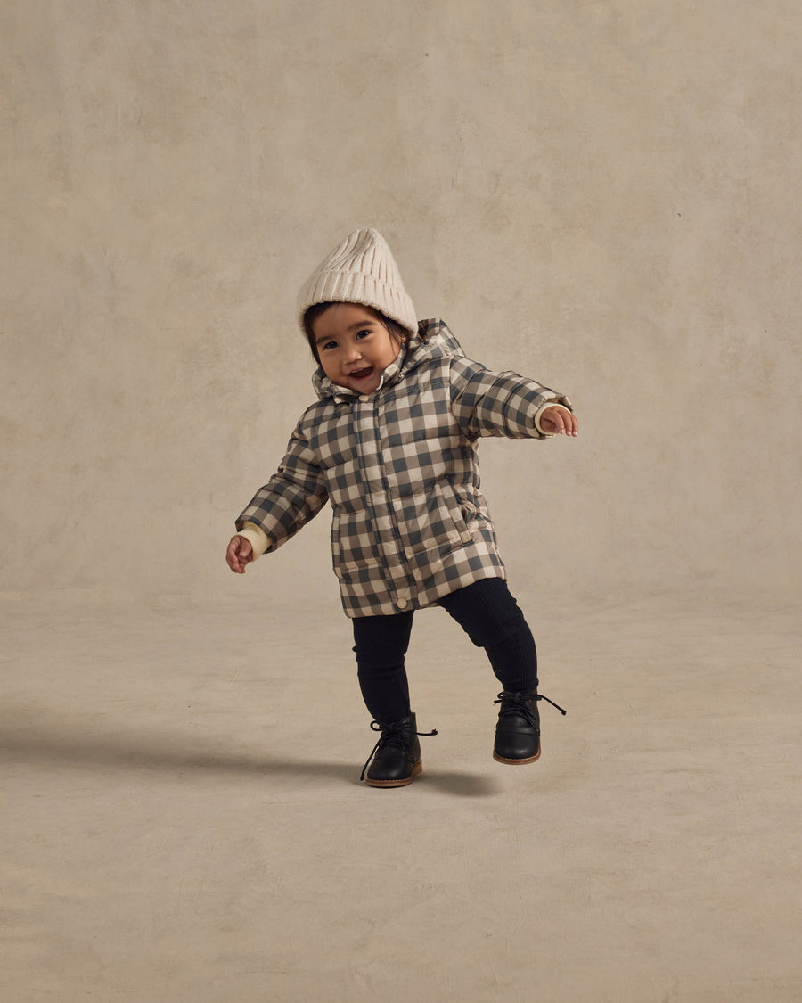 Rylee and Cru Charcoal Check Ski Jacket