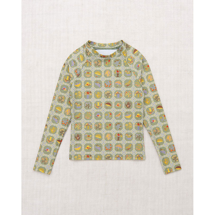 Misha and Puff Vert Trellis Rash Guard