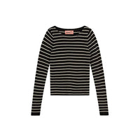Designers Remix Black Cream Stripes Breton Sweater