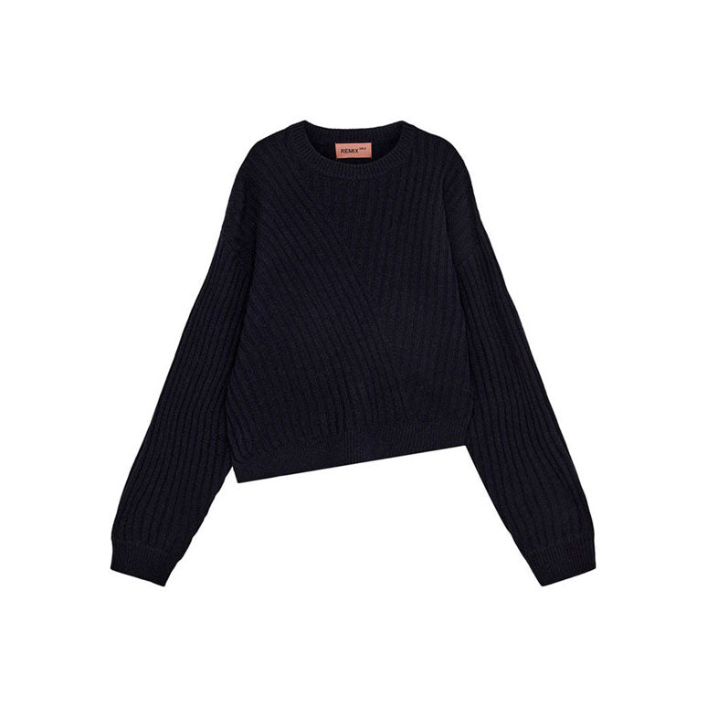 Designers Remix Blue Carmen Asymmetric Sweater