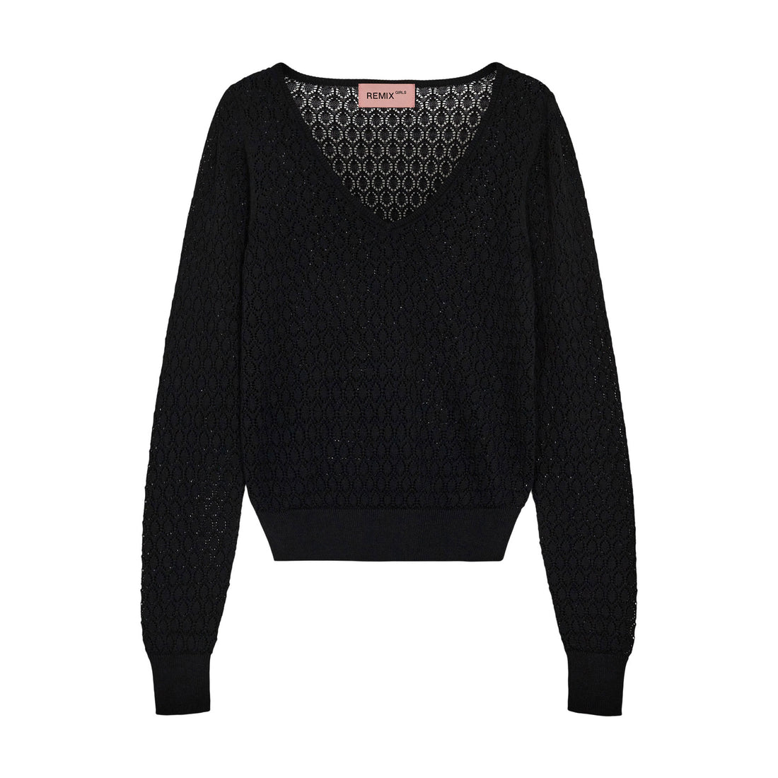 Designers Remix Black Taliana Cropped Sweater