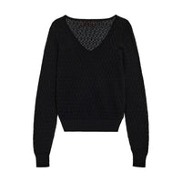 Designers Remix Black Taliana Cropped Sweater