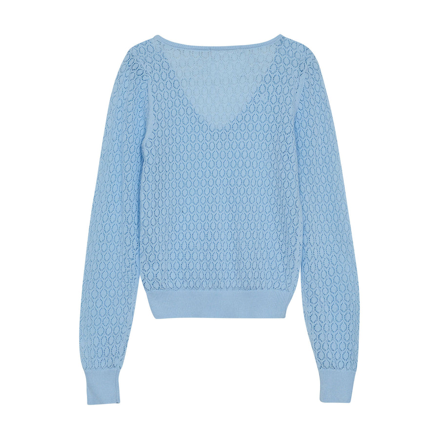 Designers Remix Light Blue Taliana Cropped Sweater