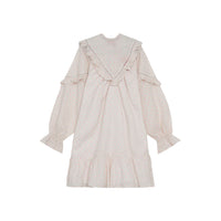 Designers Remix Cream/Orange Pink Velma Ruffle Dress