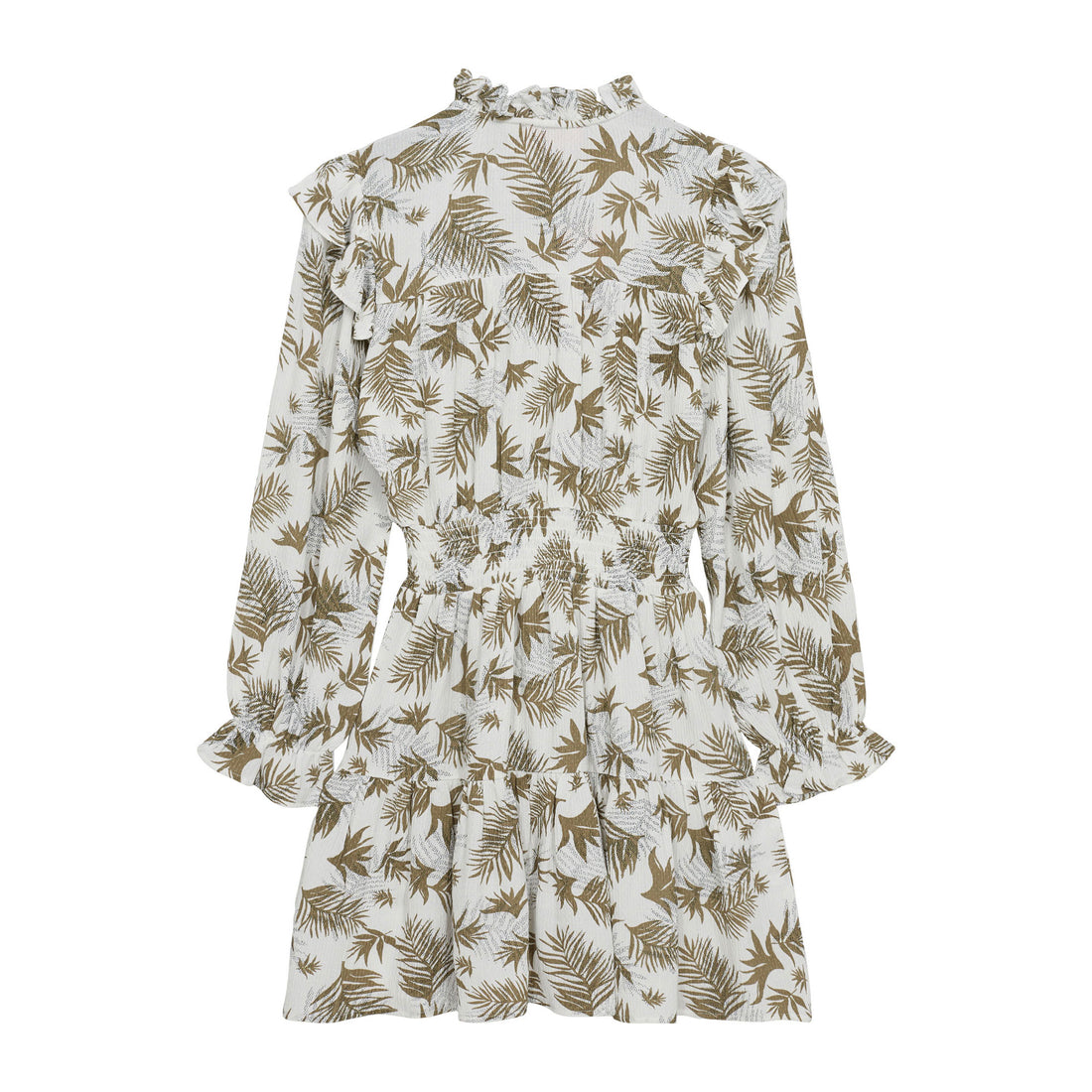 Designers Remix Olive Palm Print Hanna Dress