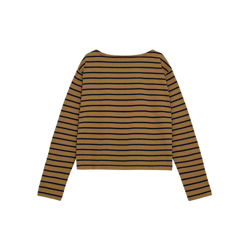 Designers Remix Brown Stripes Stacy Longsleeve Tshirt