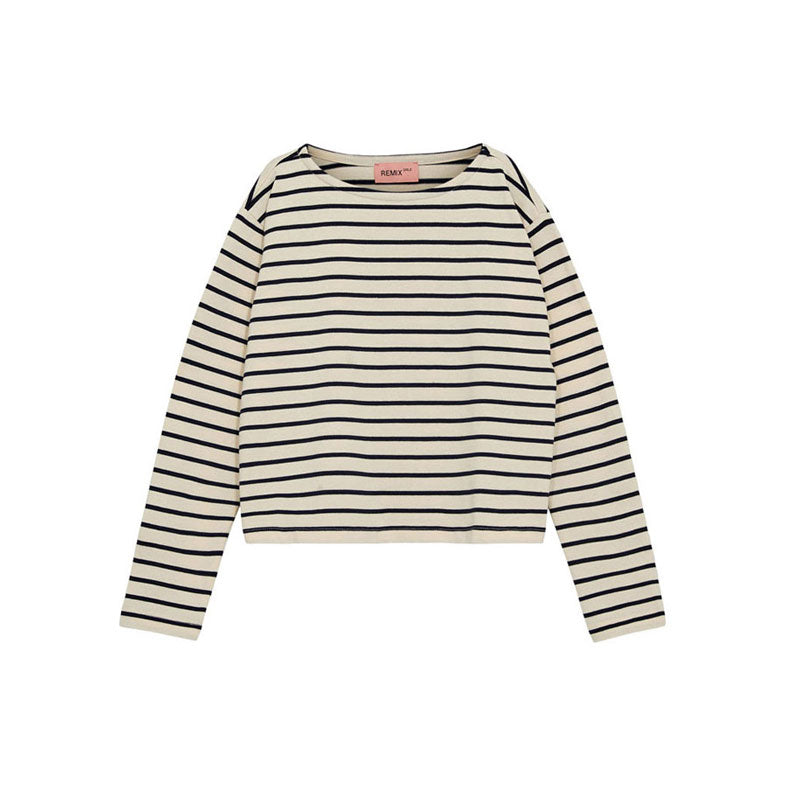 Designers Remix Cream Stripes Stacy Longsleeve Tshirt