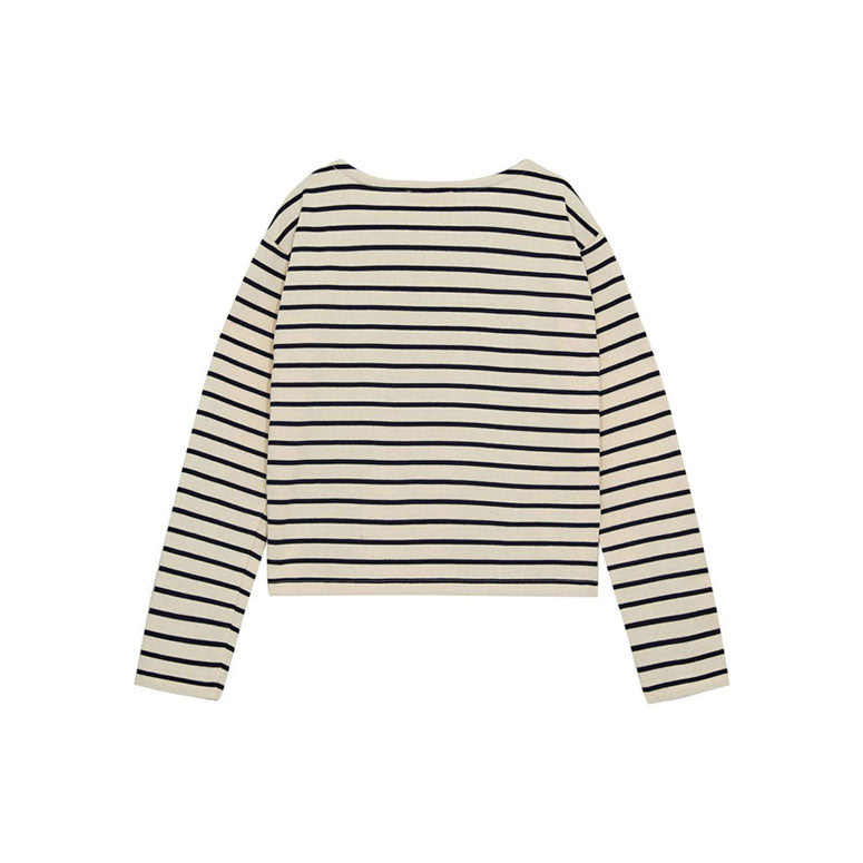 Designers Remix Cream Stripes Stacy Longsleeve Tshirt