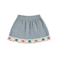Bebe Organic Blue Check Rhea Skirt