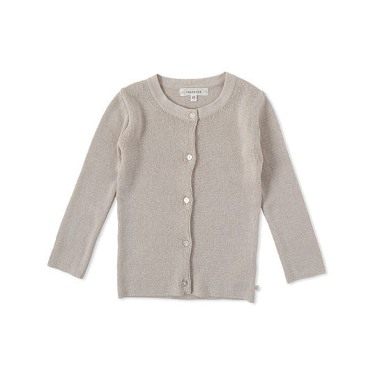 Bene Bene Greige Tidy Ribbed Knit Cardigan