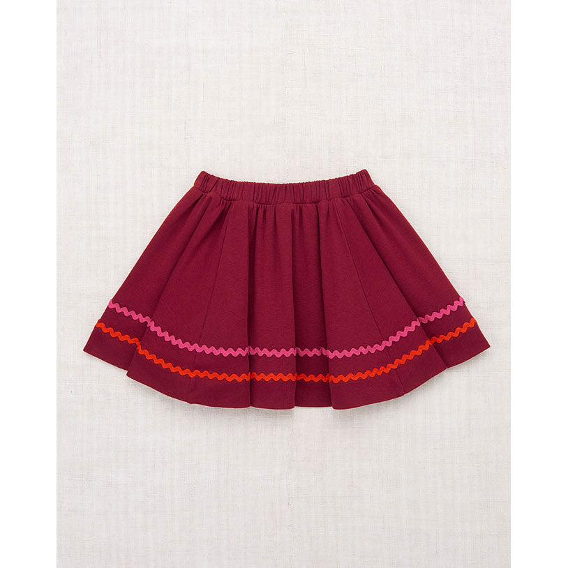 Misha and Puff Cranberry Rickrack Circle Skirt