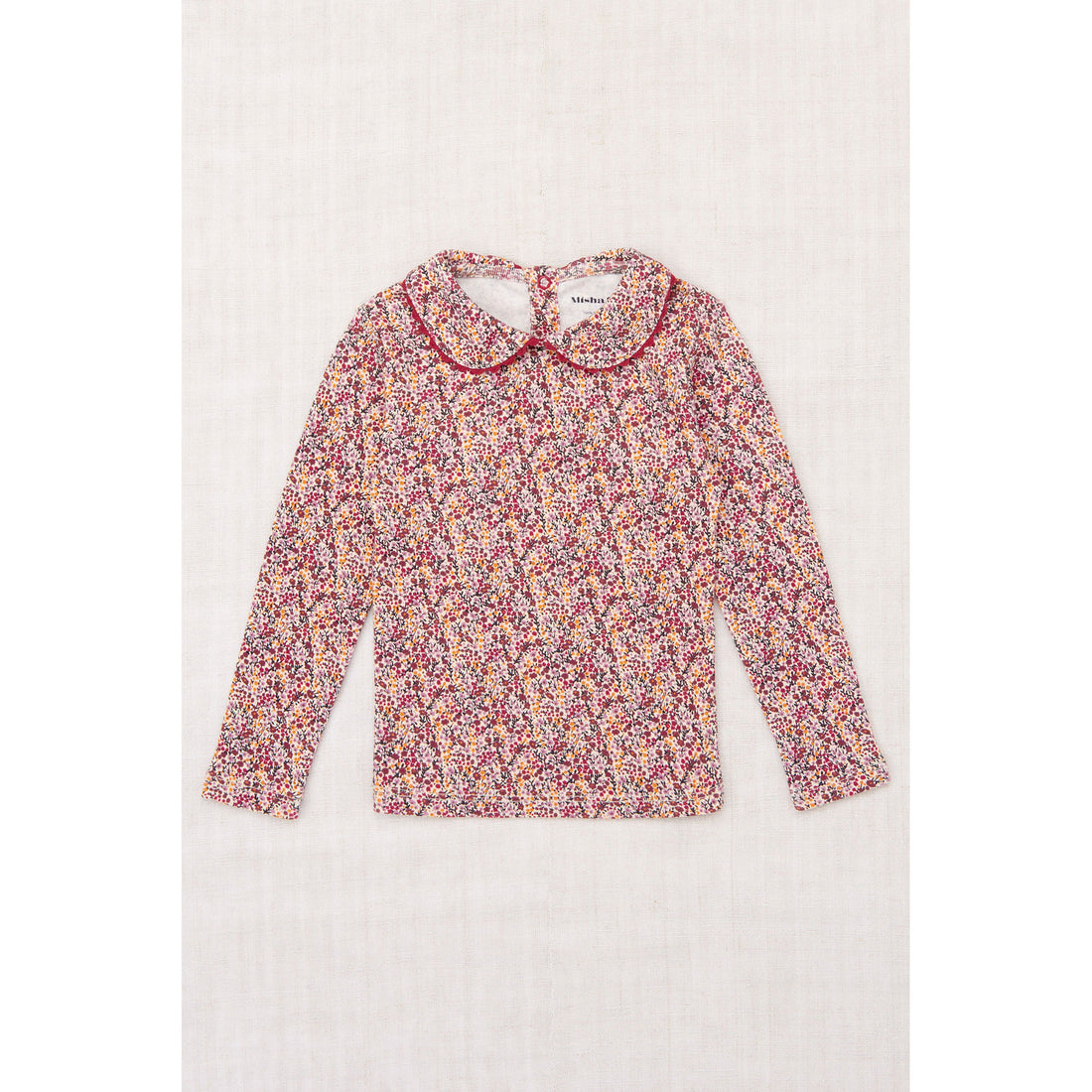 Misha and Puff String Mini Floral Rickrack Peter Pan Top