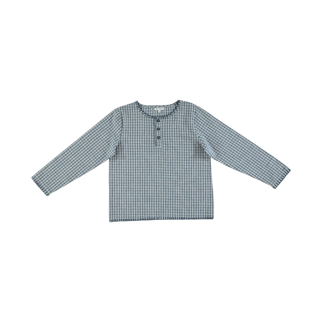 Bebe Organic Blue Check Rigel Shirt