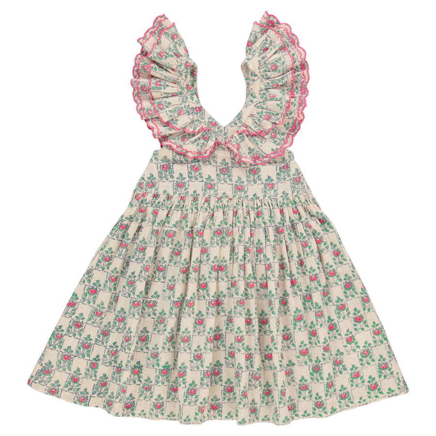 Bebe Organic Rapunzel Blockprint Rosella Dress