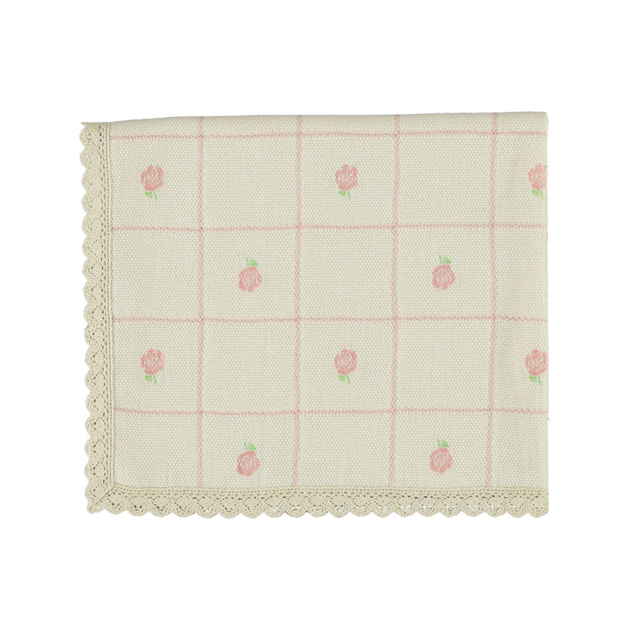 Bebe Organic Mauve Pink Rosie Jacquard Blanket